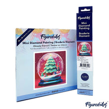 Afbeelding in Gallery-weergave laden, Mini Diamond Painting 25x25 cm - Kerstboom in Sneeuwbol