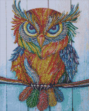 Afbeelding in Gallery-weergave laden, Diamond Painting - Uil en strass steentjes dieren, Diamond Painting Dieren, uilen