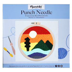 Punch Needle pakket Berg en Zonsondergang