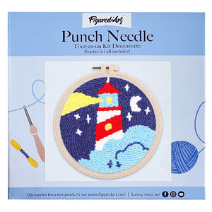 Punch Needle pakket Vuurtoren en Sterrennacht