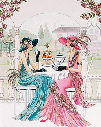 Diamond Painting - Vrouwen rond de thee