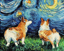 Afbeelding in Gallery-weergave laden, Diamond Painting - Hond en sterrenhemel