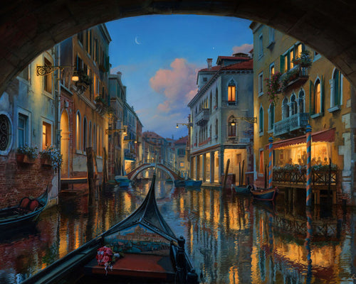 Schilderen op Nummer Bezoek aan het kanaal van Venetië Figured'Art gemiddeld nieuwkomers steden landschappen schepen en boten