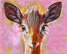 Afbeelding in Gallery-weergave laden, Diamond Painting - Schattig hert 40x50cm reeds ingelijst