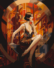 Afbeelding in Gallery-weergave laden, Schilderen op Nummer - Zittende Art Deco Vrouw