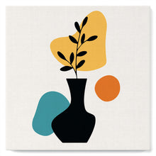Afbeelding in Gallery-weergave laden, Mini Peinture par Numéros petit format 20x20cm avec cadre Plante et Vase noir