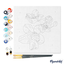 Afbeelding in Gallery-weergave laden, Mini Schilderen op Nummer met Frame - Orchideebloemen