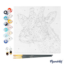 Afbeelding in Gallery-weergave laden, Mini Schilderen op Nummer met Frame - Giraffe Abstracte Pop-Art