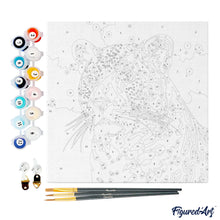 Afbeelding in Gallery-weergave laden, Mini Schilderen op Nummer met Frame - Luipaard Abstracte Pop-Art