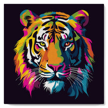 Afbeelding in Gallery-weergave laden, Mini Schilderen op Nummer met Frame - Tijger Abstracte Pop-Art