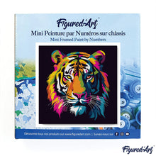 Afbeelding in Gallery-weergave laden, Mini Schilderen op Nummer met Frame - Tijger Abstracte Pop-Art