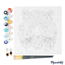 Afbeelding in Gallery-weergave laden, Mini Schilderen op Nummer met Frame - Tijger Abstracte Pop-Art