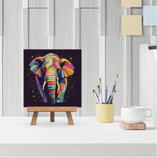 Afbeelding in Gallery-weergave laden, Mini Schilderen op Nummer met Frame - Olifant Abstracte Pop-Art
