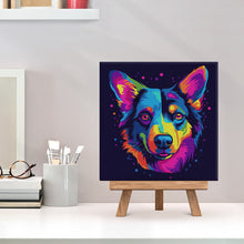Afbeelding in Gallery-weergave laden, Mini Schilderen op Nummer met Frame - Neon Hond Abstracte Pop-Art