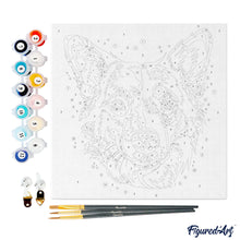 Afbeelding in Gallery-weergave laden, Mini Schilderen op Nummer met Frame - Neon Hond Abstracte Pop-Art