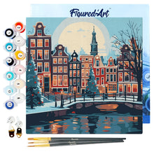 Afbeelding in Gallery-weergave laden, Mini Schilderen op Nummer met Frame - Kerst in Amsterdam