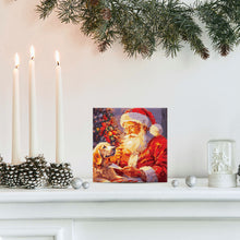 Afbeelding in Gallery-weergave laden, Mini Schilderen op Nummer met Frame - Kerstman en een Hond