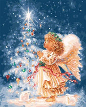 Afbeelding in Gallery-weergave laden, Schilderen op Nummer - Engel tijdens kerst