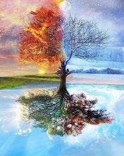 Afbeelding in Gallery-weergave laden, Diamond Painting - Boom 4 seizoenen klassiek Diamond Painting Landschappen, landschappen, bomen