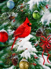 Afbeelding in Gallery-weergave laden, Diamond Painting - Vogel op kerstboom dieren, vogels, Kerstmis, Diamond Painting Dieren