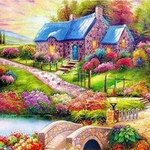 Afbeelding in Gallery-weergave laden, Diamond Painting - Kleurrijk landhuis Diamond Painting Landschappen, landschappen