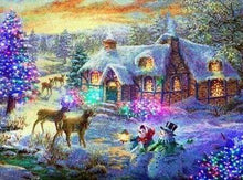 Afbeelding in Gallery-weergave laden, Diamond Painting - Herten bij het huis dieren, Diamond Painting Dieren, Diamond Painting Landschappen, landschappen