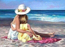 Afbeelding in Gallery-weergave laden, Diamond Painting - Familie op het strand Diamond Painting Landschappen, landschappen