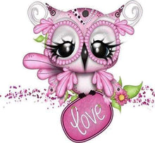 Afbeelding in Gallery-weergave laden, Diamond Painting - Uil liefde dieren, Diamond Painting Dieren, Diamond Painting Romantiek, uilen, romantiek