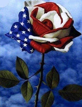 Afbeelding in Gallery-weergave laden, Diamond Painting - Roze Amerikaanse vlag Diamond Painting Bloemen, bloemen