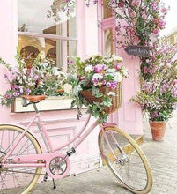 Afbeelding in Gallery-weergave laden, Diamond Painting - Roze Fiets steden, Diamond Painting Steden
