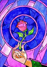 Afbeelding in Gallery-weergave laden, Diamond Painting - Roze gebrandschilderd glas Diamond Painting Bloemen, bloemen