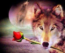 Afbeelding in Gallery-weergave laden, Diamond Painting - Romantische Wolf dieren, Diamond Painting Dieren, Diamond Painting Romantiek, konijnen, romantiek, wolven