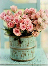 Afbeelding in Gallery-weergave laden, Diamond Painting - Rozenboeket in een emmer Diamond Painting Bloemen, bloemen