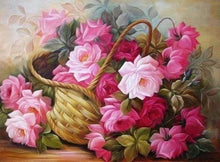 Afbeelding in Gallery-weergave laden, Diamond Painting - Rozen in een mand Diamond Painting Bloemen, bloemen