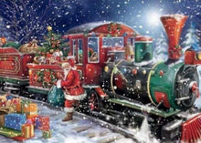 Afbeelding in Gallery-weergave laden, Diamond Painting - Sinterklaas en trein Kerstmis, Diamond Painting Religie, religie