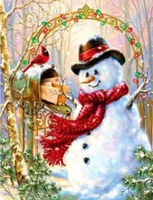 Afbeelding in Gallery-weergave laden, Diamond Painting - Sneeuwman dieren, Diamond Painting Dieren, winter
