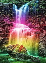 Afbeelding in Gallery-weergave laden, Diamond Painting - Waterval meerdere kleuren Diamond Painting Landschappen, landschappen