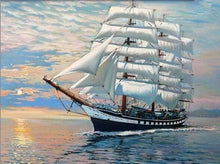 Afbeelding in Gallery-weergave laden, Schilderen op Nummer - Zeilboot Oceaan Landschap