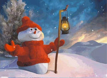 Afbeelding in Gallery-weergave laden, Schilderen op Nummer - Sneeuwman en lantaarn