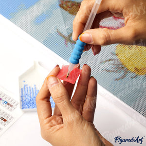 Diamond Painting - Blauwe Morpho Vlinder reeds ingelijst