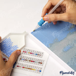 Diamond Painting - Reisposter Honolulu reeds ingelijst