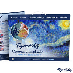 Diamond Painting - Beer en vallende bladeren reeds ingelijst