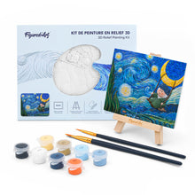 Afbeelding in Gallery-weergave laden, 3D schilderij - Kleine dromer in de sterrennacht Figured'Art