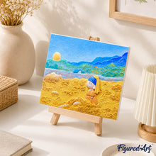 Afbeelding in Gallery-weergave laden, 3D schilderij - Kleine parel in gouden velden