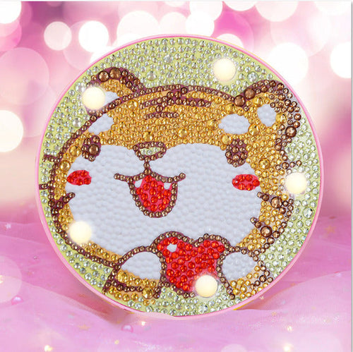 LED Lamp Diamond Painting Tijger