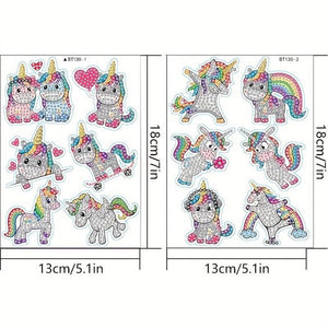 Diamond Painting 5D 12 Stickers Eenhoorn