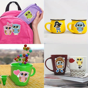 Diamond Painting 5D 13 Stickers Uilen