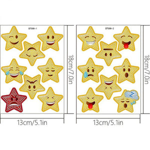 Diamond Painting 5D 16 Stickers Sterren Emoji