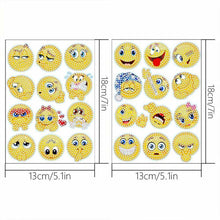 Afbeelding in Gallery-weergave laden, Diamond Painting 5D 24 Emoji Stickervellen