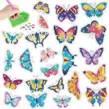 Afbeelding in Gallery-weergave laden, Diamond Painting 5D 23 Stickers Vlinders